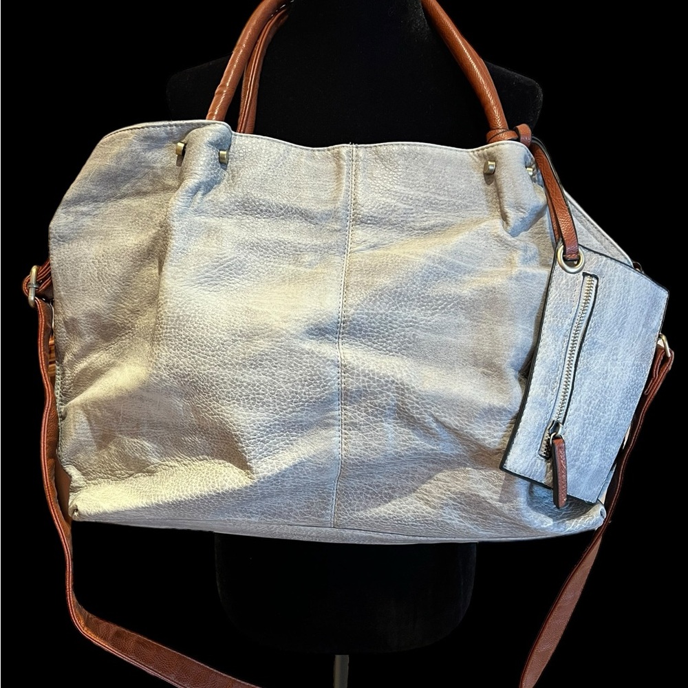 Exposure Brand Convertible Tote/Handbag (Light Gray)